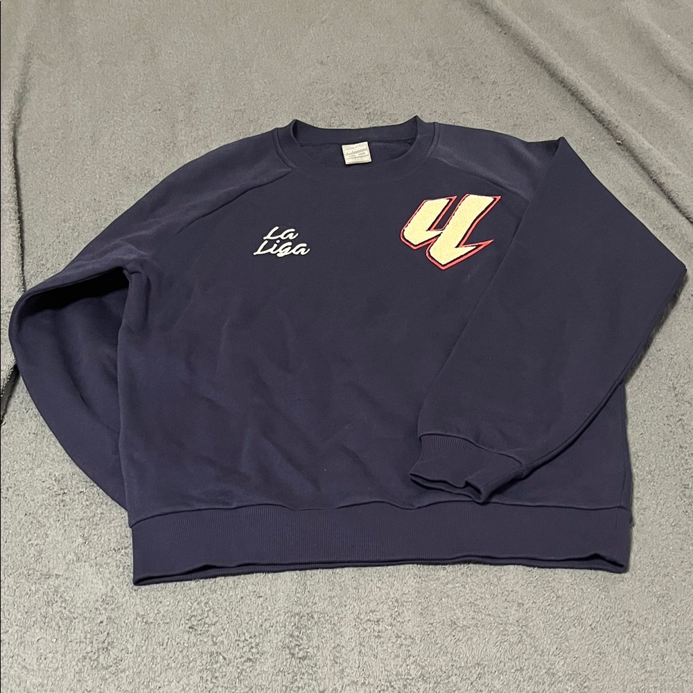 Fanatics Navy Crewneck Sweater with Red Accents